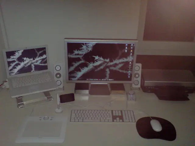 Computer takes break at video rental store