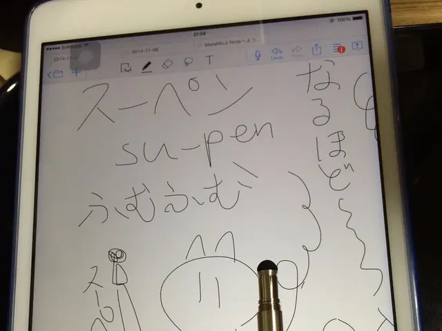 In the image we can see a smartphone and this is a smartphone pen.